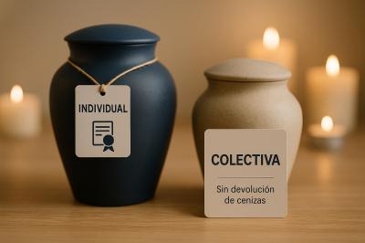 Incineración individual vs colectiva: diferencias, tiempos y garantías